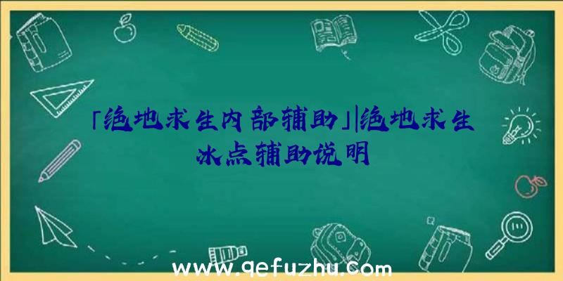 「绝地求生内部辅助」|绝地求生冰点辅助说明